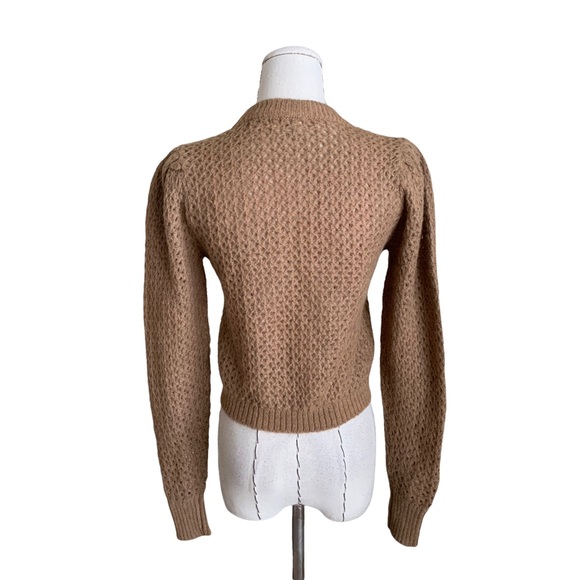 Aritzia Wilfred Open Knit Puff Shoulder Sweater XS - Picture 4 of 9